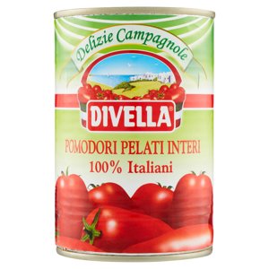Divella Delizie Campagnole Pomodori Pelati Interi 100% Italiani 400 G
