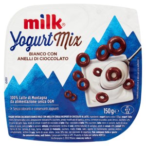 Milk Yogurt Mix Bianco Con Anelli Di Cioccolato 150 G