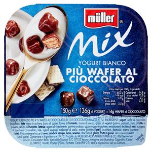 Müller Mix Yogurt Bianco Più Wafer Al Cioccolato 150 G