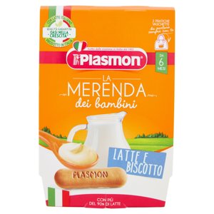 Plasmon La Merenda Dei Bambini Latte E Biscotto 2 X 120 G