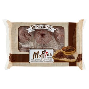 Beniamino Muffins Al Cacao Con Gocce Di Cioccolato 6 X 40 G