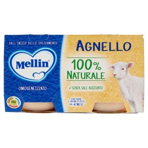 Mellin Agnello 100% Naturale Omogeneizzato 2 X 120 G