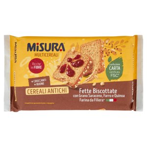 Misura Multicereali Fette Biscottate Con Grano Saraceno, Farro E Quinoa 320 G