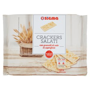 Sigma Crackers Salati Con Granelli Di Sale In Superficie 20 X 25 G