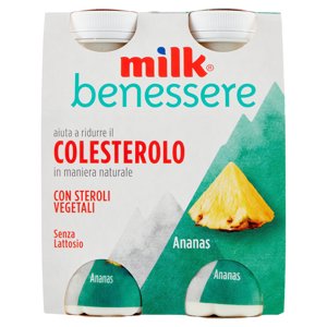 Milk Benessere Aiuta A Ridurre Il Colesterolo In Maniera Naturale Ananas 4 X 100 G