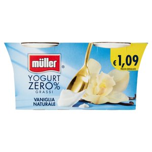 Müller Yogurt Zero% Grassi Vaniglia Naturale 2 X 125 G