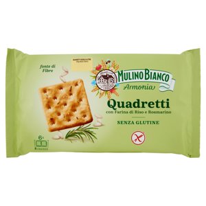 Mulino Bianco Cracker Senza Glutine Quadretti al Riso e Rosmarino 200g