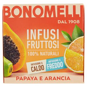 Bonomelli Infusi Fruttosi 100% Naturali Papaya E Arancia 12 Filtri 24 G
