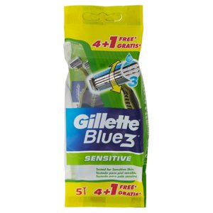 Gillette Blue3 Sensitive Usa&Getta - 4 rasoi + 1 in omaggio
