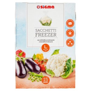 Sigma Sacchetti Freezer L 29x42 Cm 15 Pz