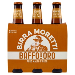 Birra Moretti Baffo D'oro 3 X 33 Cl