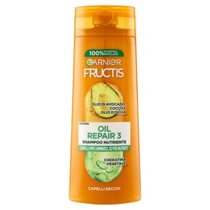 Garnier Fructis Shampoo Nutriente Oil Repair 3, Ideale Per Capelli Secchi, 250 Ml