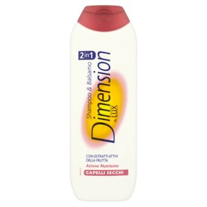 Dimension By Lux Shampoo & Balsamo 2in1 Capelli Secchi Effetto Idratante 250 Ml