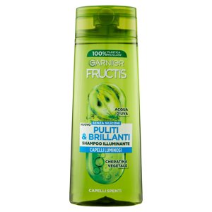 Garnier Fructis Shampoo Puliti & Brillanti, Shampoo Illuminante Per Capelli Spenti, 250 Ml