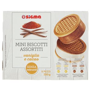 Sigma Mini Biscotti Assortiti Vaniglia E Cacao 8 X 35 G