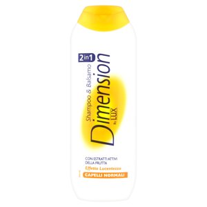 Dimension By Lux Shampoo & Balsamo 2in1 Capelli Normali Effetto Brillantezza 250 Ml