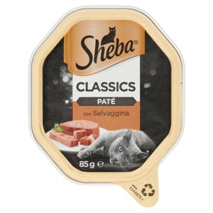 Sheba Paté Classics Cibo Umido Gatto In Vaschetta Con Selvaggina 85 G