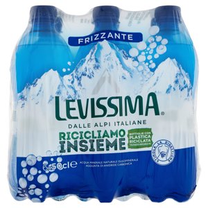 LEVISSIMA, Acqua Minerale Naturale Oligominerale Frizzante, 50 cl x 6