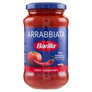Barilla Sugo Arrabbiata 100% Pomodoro e Peperoncino italiani Condimento per Pasta 400g
