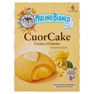 Mulino Bianco Cuorcake Merenda Con Limoni Italiani 6 Pezzi 210g