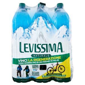 LEVISSIMA, Acqua Naturale R-PET 25% 6 x 1,5 L