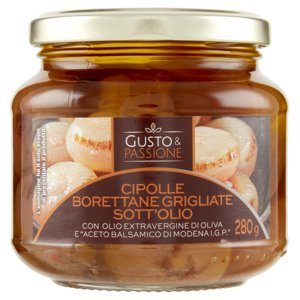 Gusto & Passione Cipolle Borettane Grigliate Sott'olio E "aceto Balsamico Di Modena I.g.p." 280 G