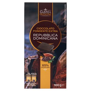 Gusto & Passione Cioccolato Fondente Extra Repubblica Dominicana 100 G
