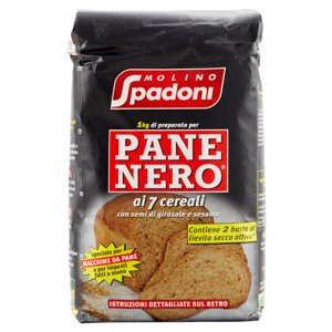 Molino Spadoni 1 Kg Di Preparato Per Pane Nero Ai 7 Cereali 1000 G