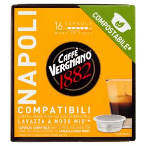 Caffè Vergnano 1882 Napoli Capsule Compatibili Lavazza A Modo Mio* 16 X 7,5 G