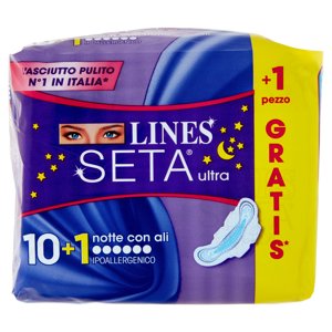 Lines Seta Ultra Notte Con Ali 10+1 Pz
