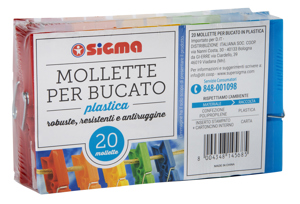 Mollette Plast Buc X20 Sigma