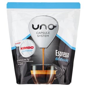 Kimbo Uno Capsule System Espresso Decaffeinato 16 X 7 G