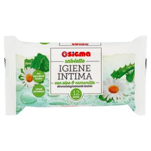 Sigma Salviette Igiene Intima Con Aloe & Camomilla 12 Pz