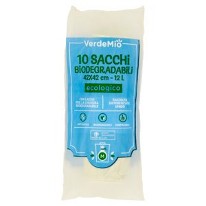 Verdemio Sacchi Biodegradabili 42x42 Cm 12 L Ecologico 10 Pz