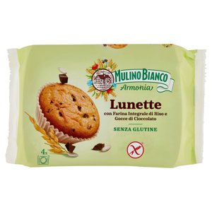 Mulino Bianco Armonia Lunette Tortine Senza Glutine Merende Farina Integrale Di Riso Cioccolato 140g