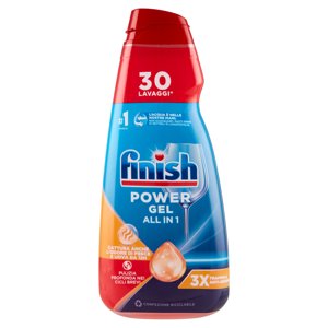 Finish Power Gel Antiodore gel lavastoviglie 30 lavaggi 600 ml