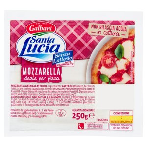 Galbani Santa Lucia Mozzarella Ideale Per Pizza Senza Lattosio 250 G