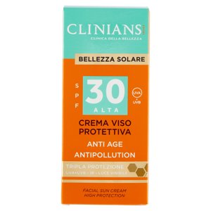 Clinians Bellezza Solare Crema Viso Protettiva Spf30 Anti Age Antipollution 75 Ml