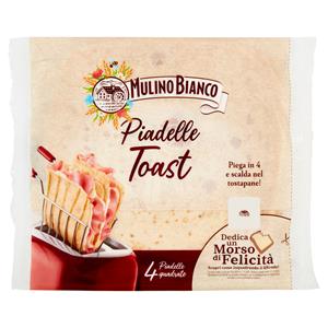 Mulino Bianco Piadelle Toast Ideale per Piadina e Toast 4pz 240g