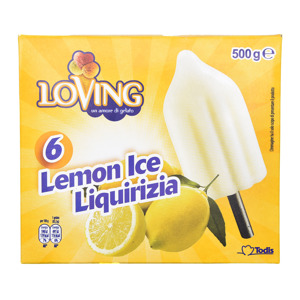 6 Lemon Ice con stecco alla liquirizia
