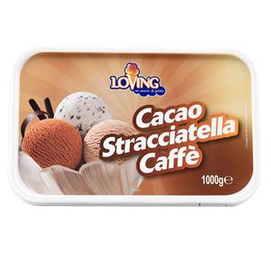 Vaschetta Gelato Cacao, Stracciatella, Caffè
