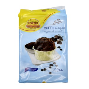 6 Muffin al cacao con gocce di cioccolato