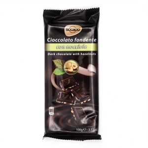 Cioccolato Fondente con nocciole 50% di cacao