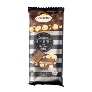 Cioccolato fondente con nocciole intere