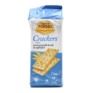 Crackers senza sale in superficie