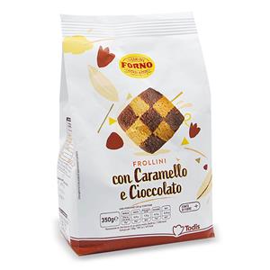 Frollini con caramello e cioccolato